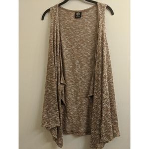 Bobeau Waterfall Sleeveless Long Knit Cardigan/Cov